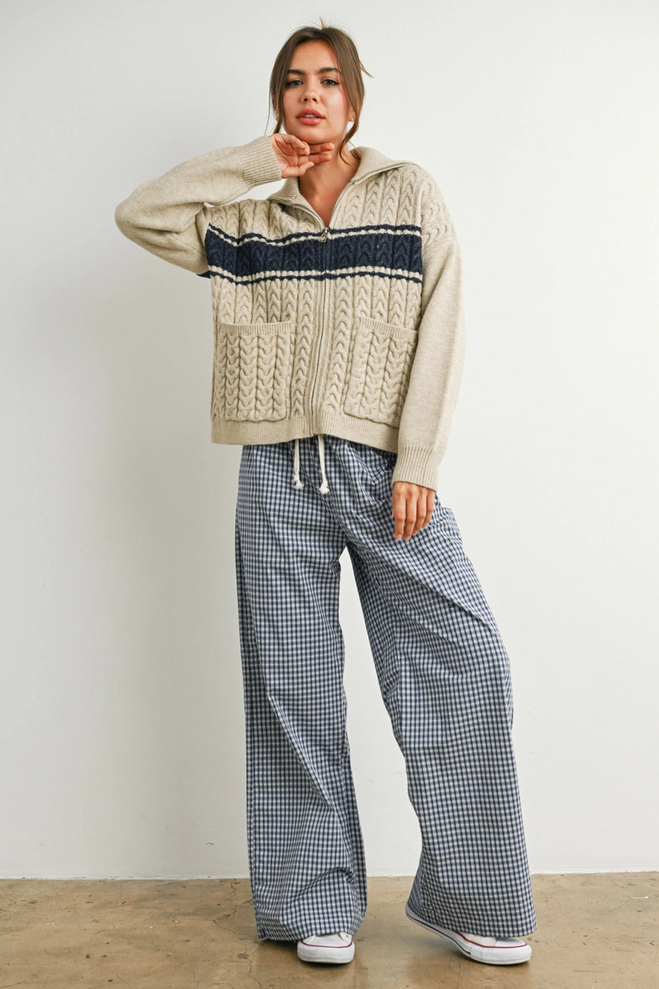 Buttermelon Loose-Fit Tie-Front Pants
