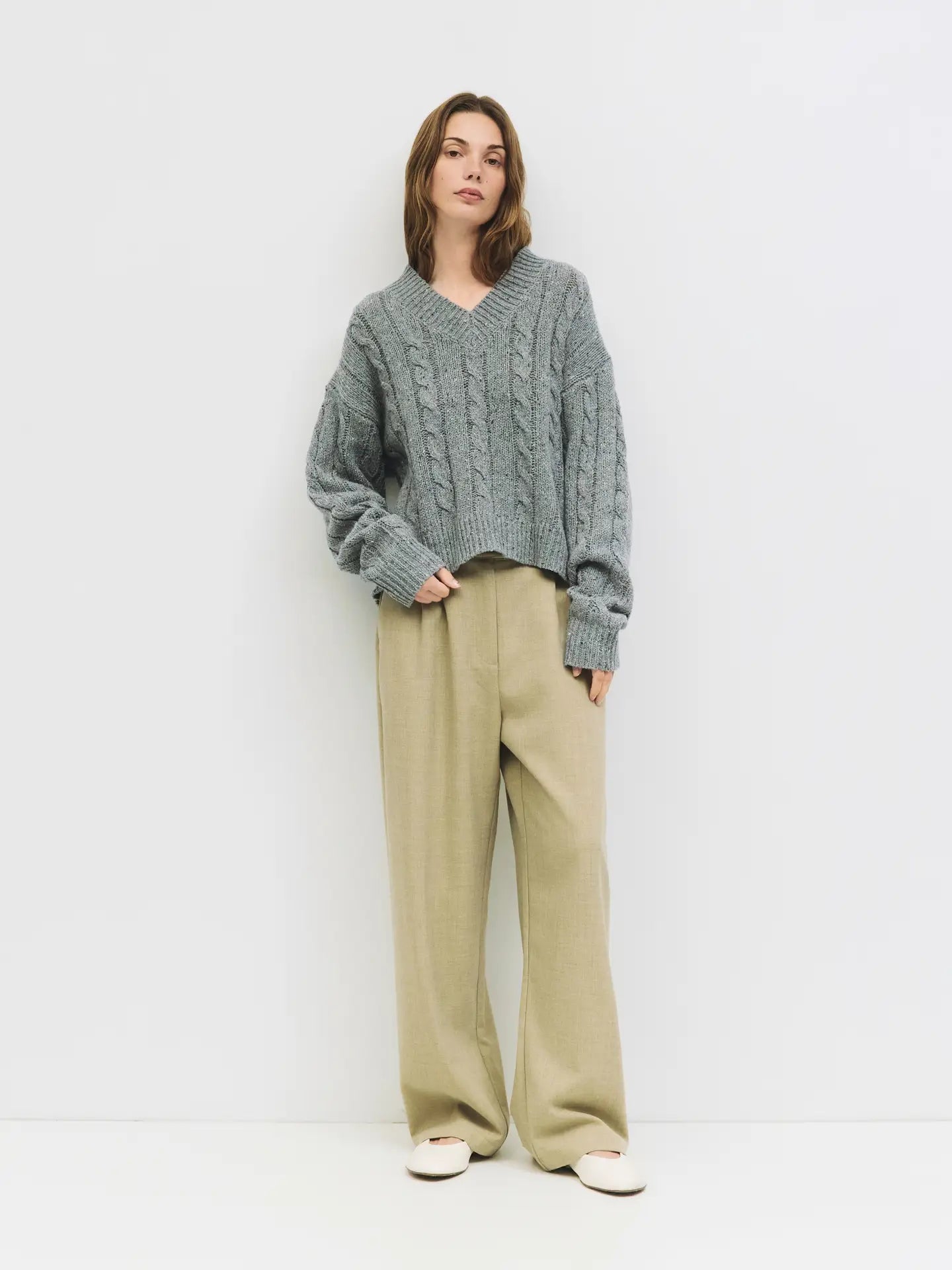 All Row Confetti Cable Knit Sweater