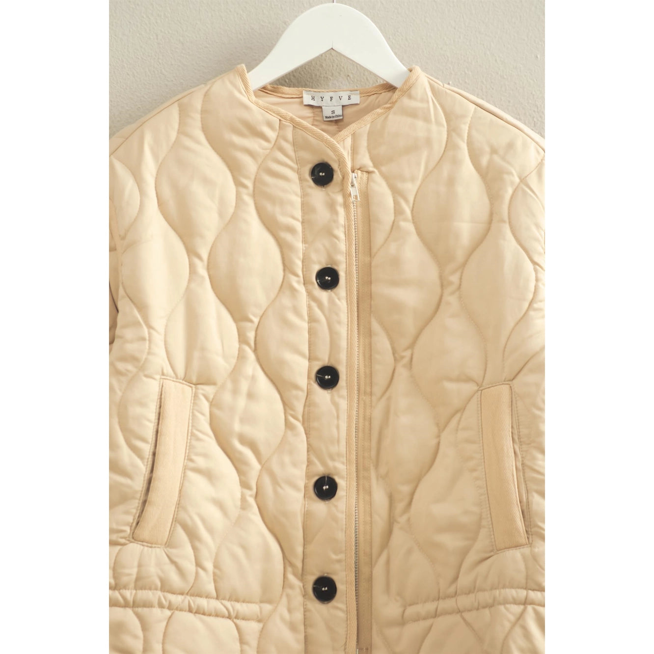 HYFVE Quilted Peplum Outerwear Jacket (Various Colors)