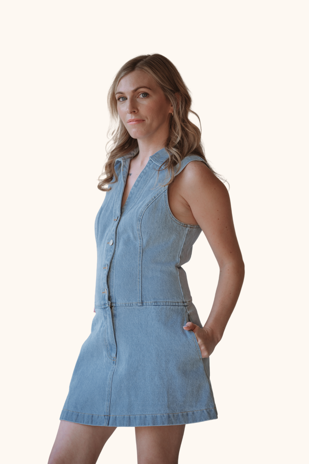 lelis denim dress Sundry Denim Dress