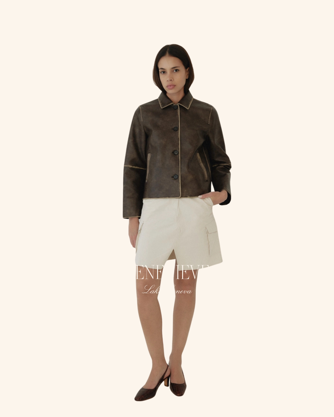 All Row Washed Brown Jacket