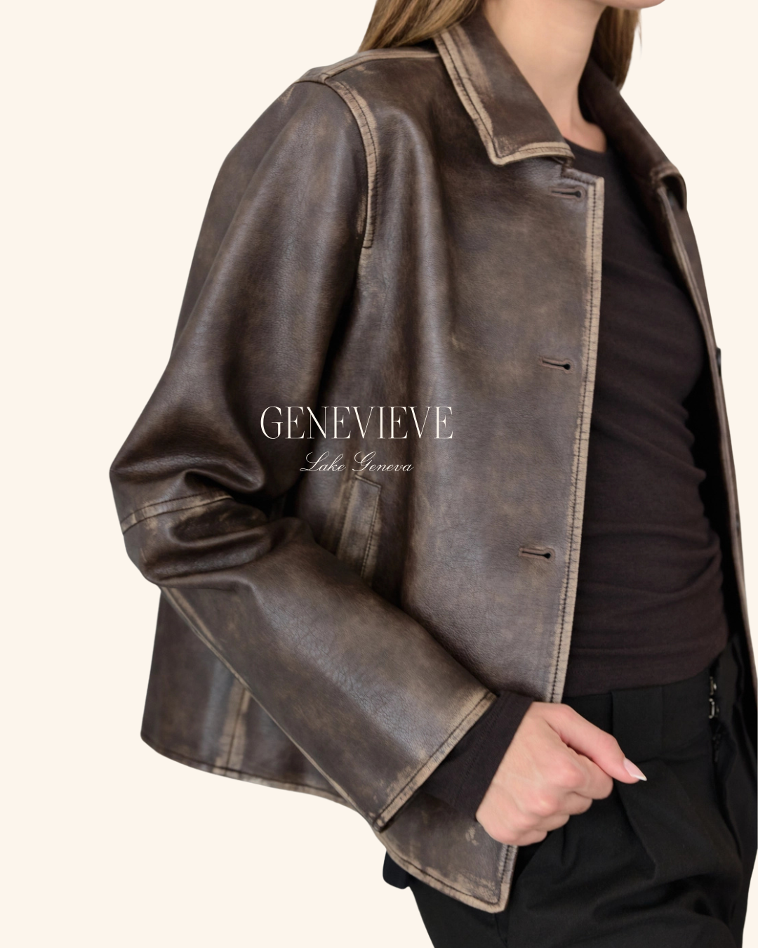 All Row Washed Brown Jacket