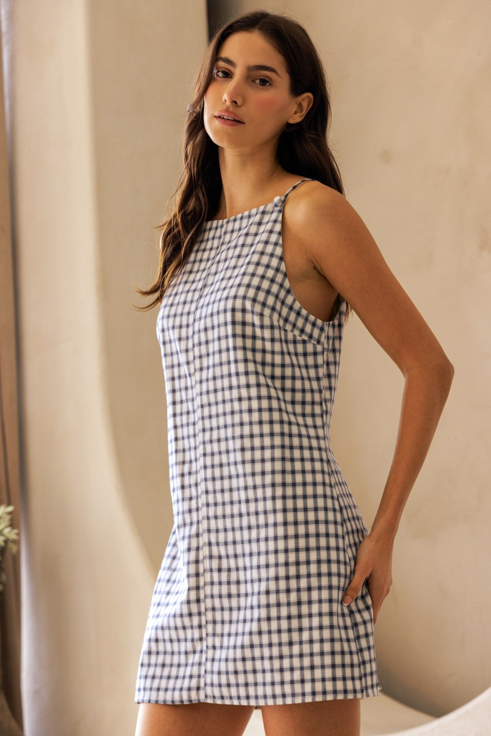 Storia Gingham Mini Dress