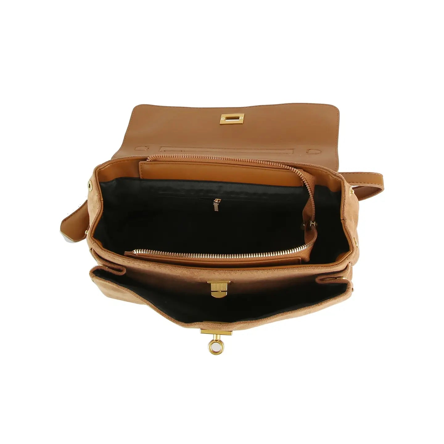Classic Suede Flap Satchel (Various Colors)