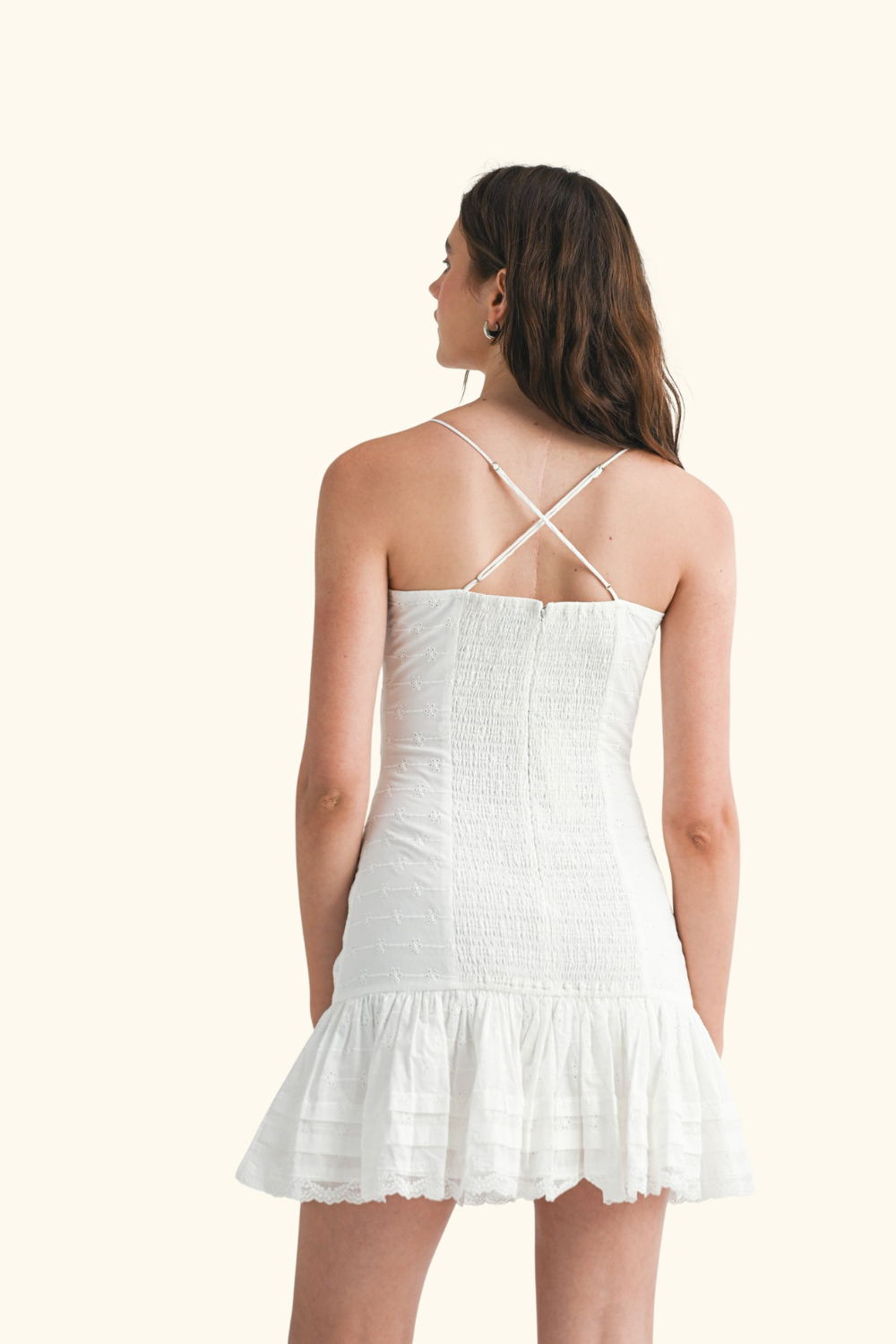 Mable Lace Trim Thin Strap Mini