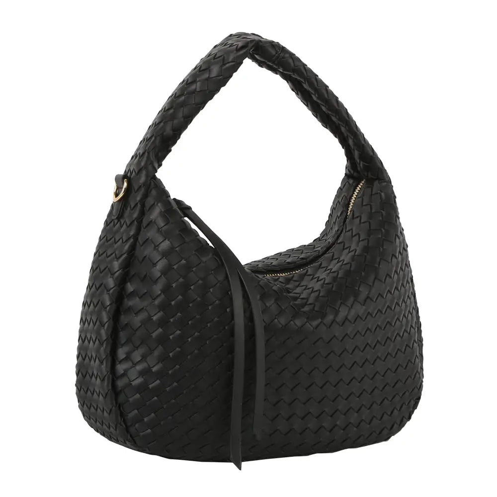 Woven Hobo Shoulder Handbag