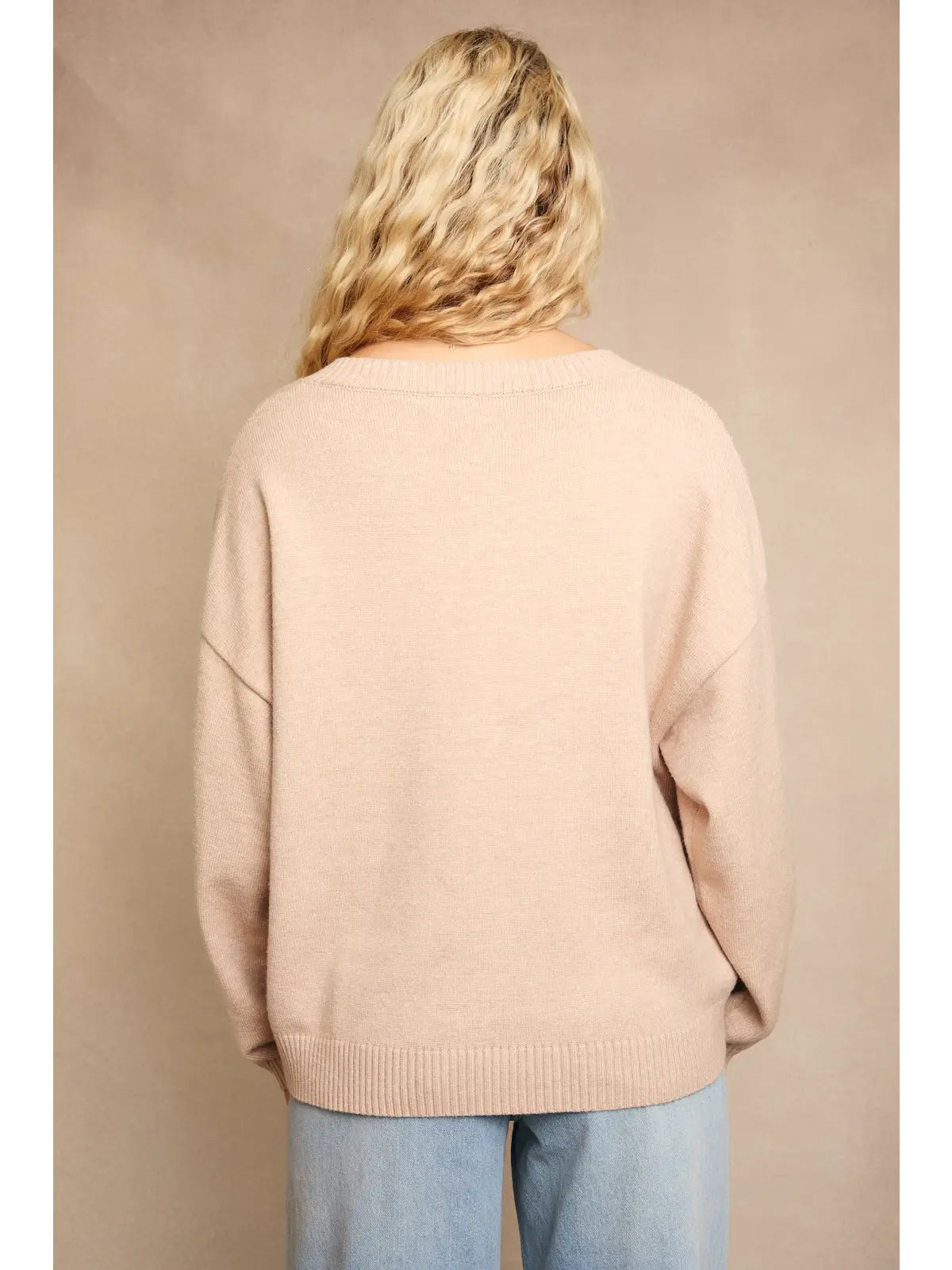 Le Lis V-Neck Oversized Sweater