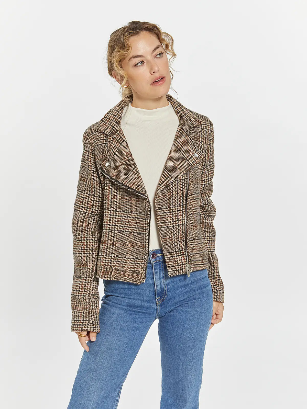 Weekend LA Plaid Moto Jacket