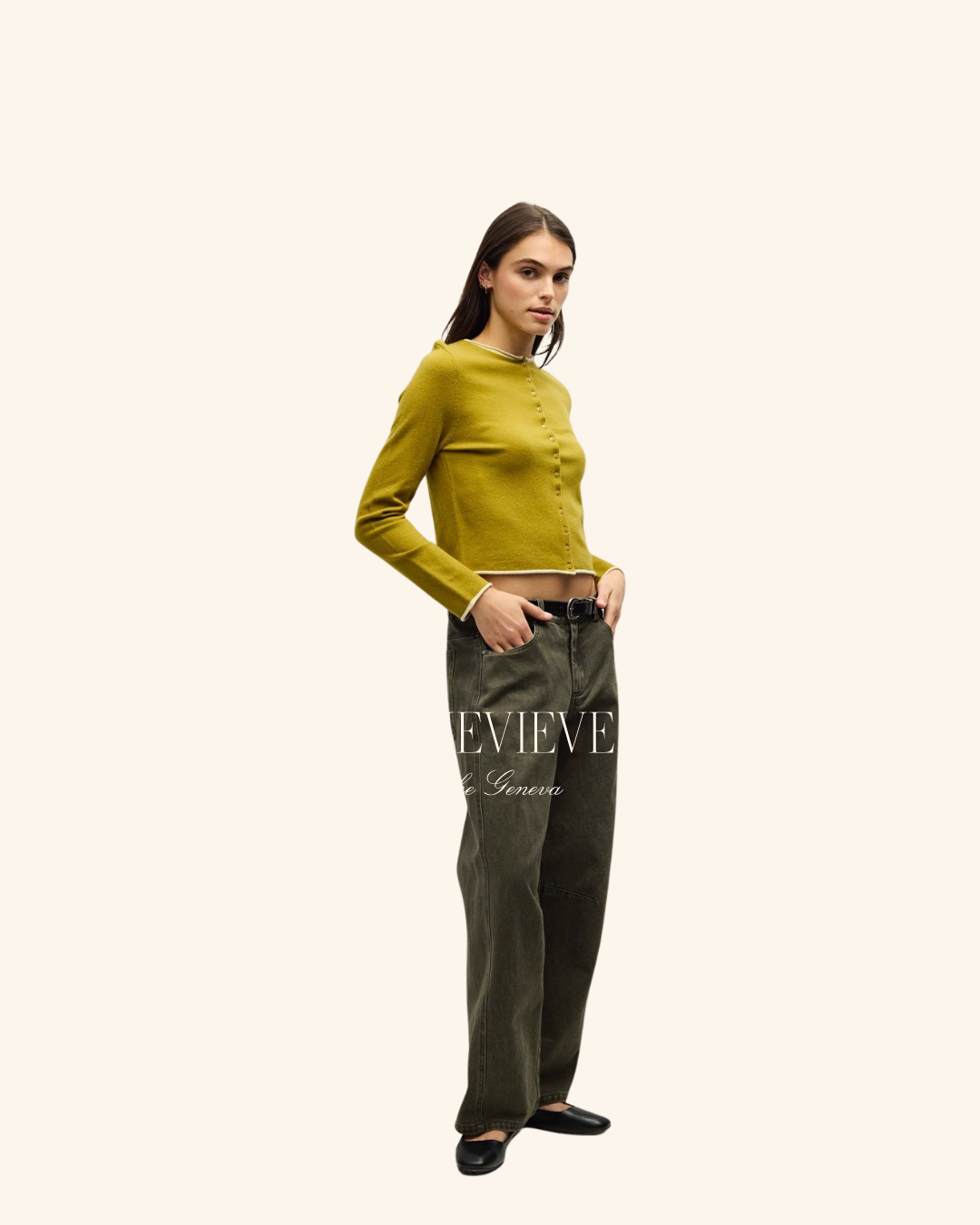 All Row Chartreuse Jolie Cardigan