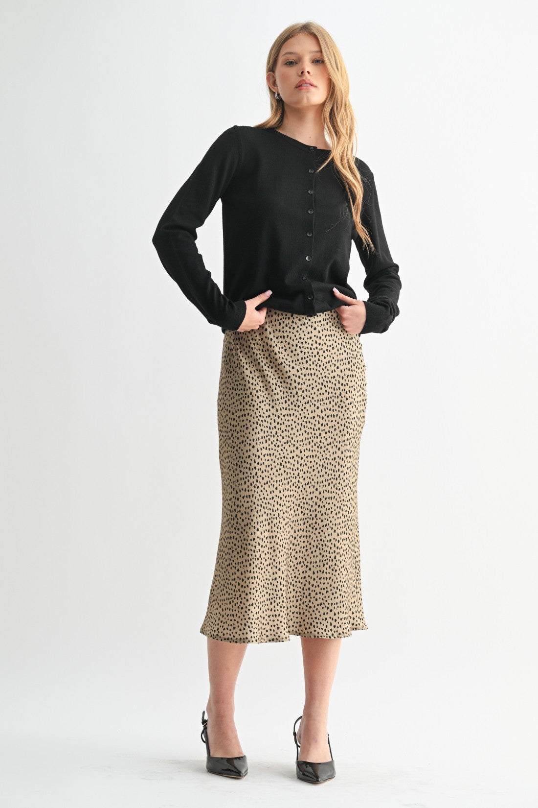 Fun2Fun Satin Animal Print Skirt