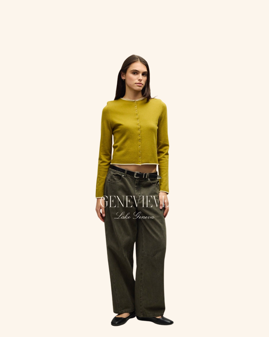 All Row Chartreuse Jolie Cardigan