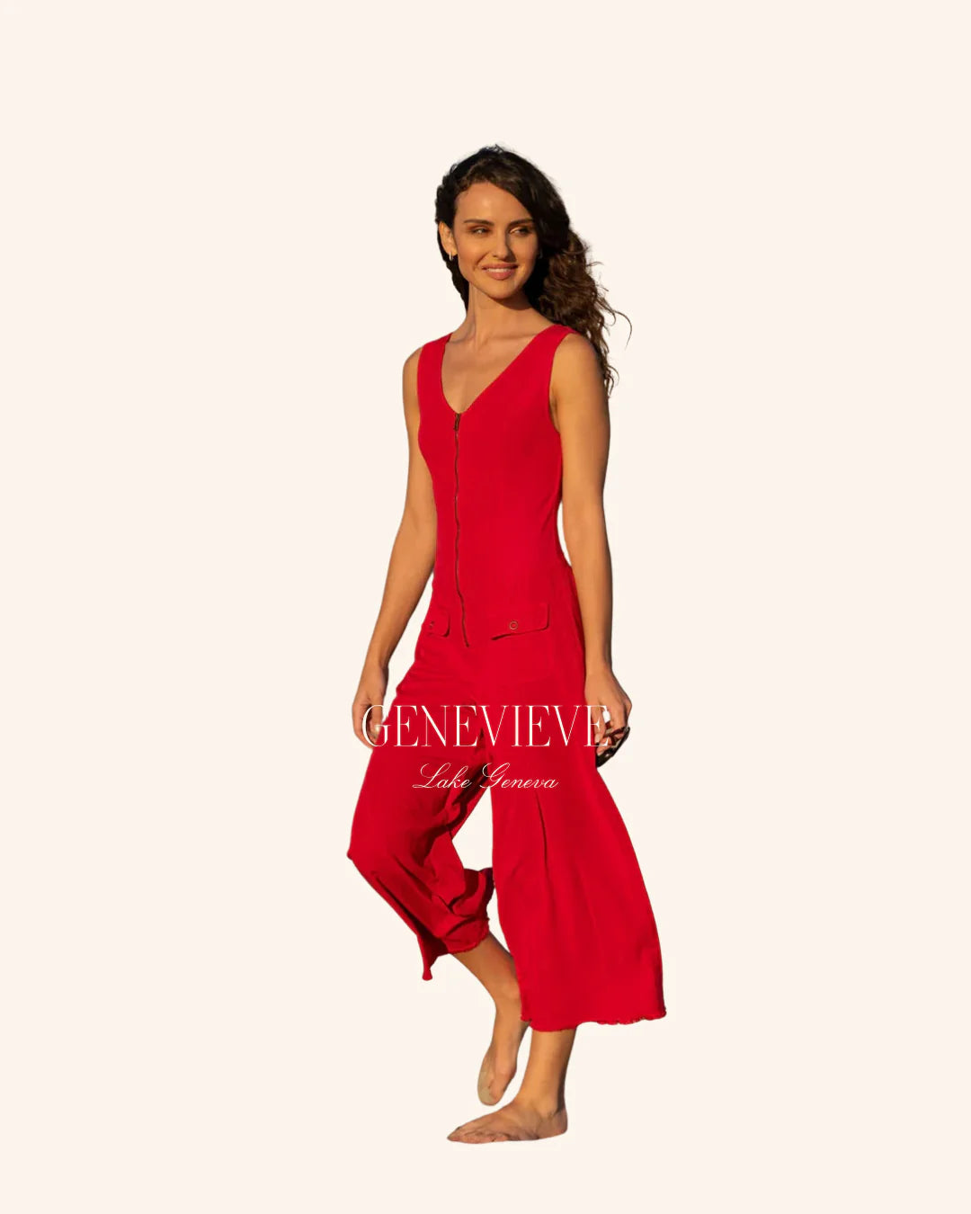 Wearables Linette Jumpsuit Red