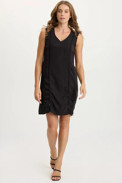 Wearables Karima Twill Corded Cinch Tank Dress