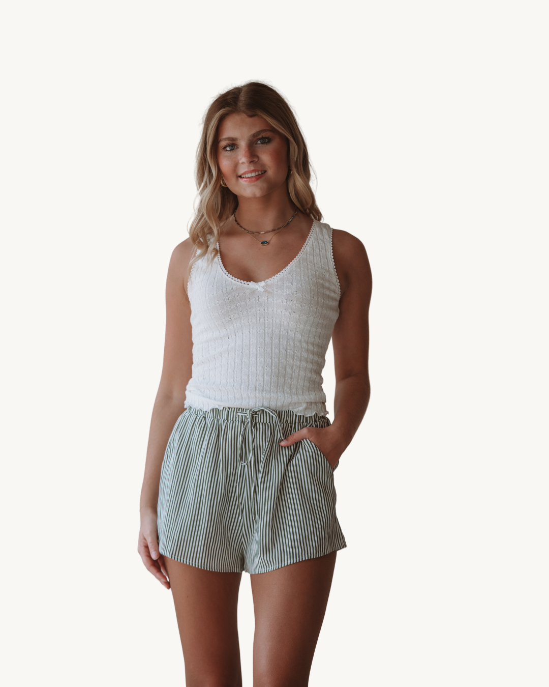 Emory Park Sage Stripe Shorts