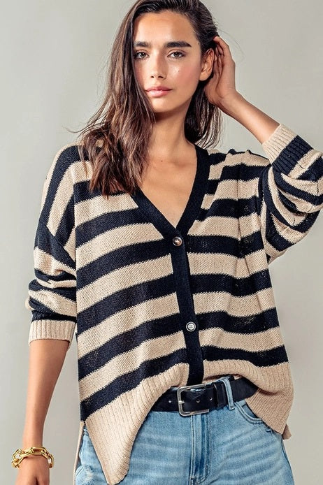 Urban Daizy Cozy and Free Striped Cardigan