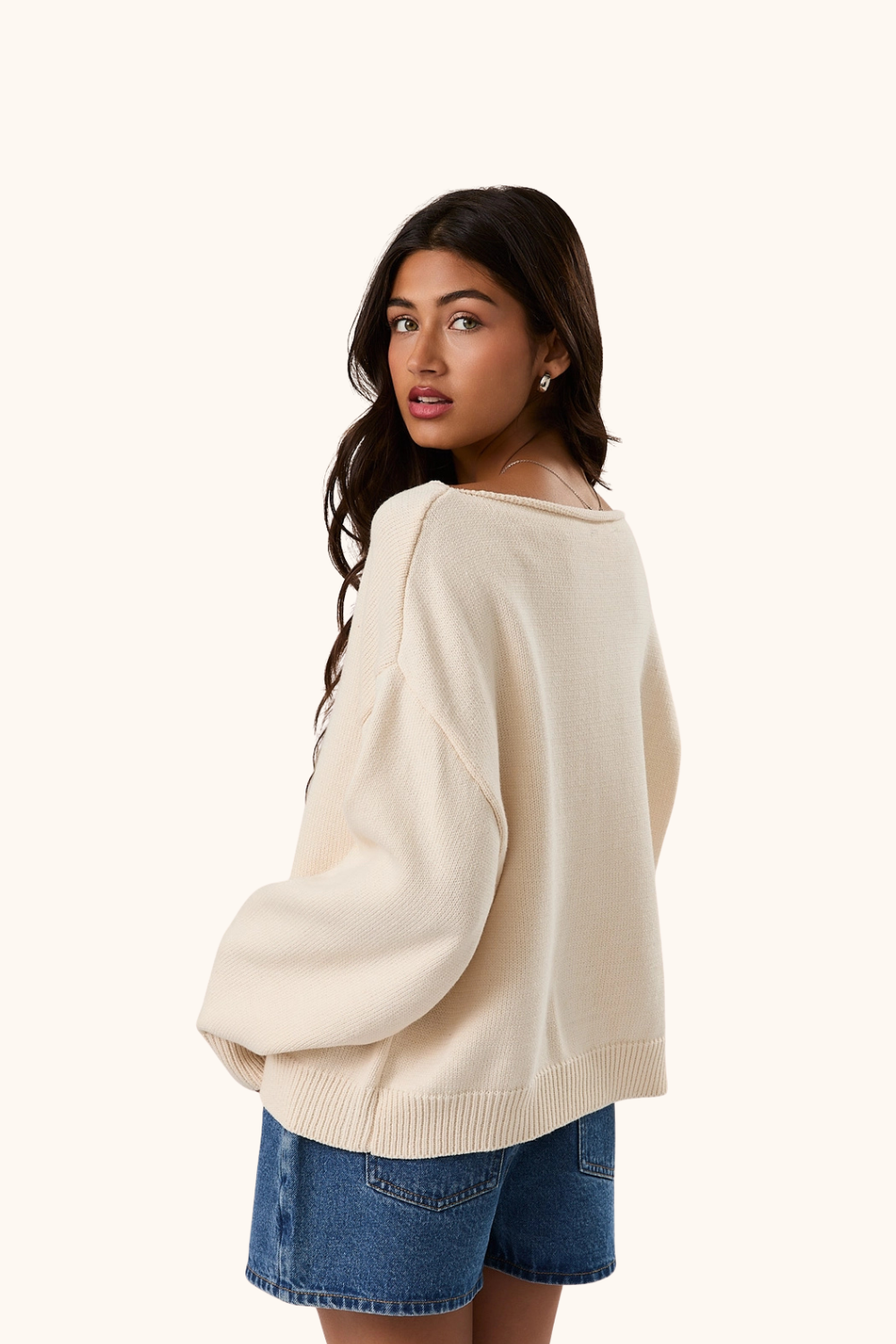 Le Lis Ivory Sailboat Knit Sweater