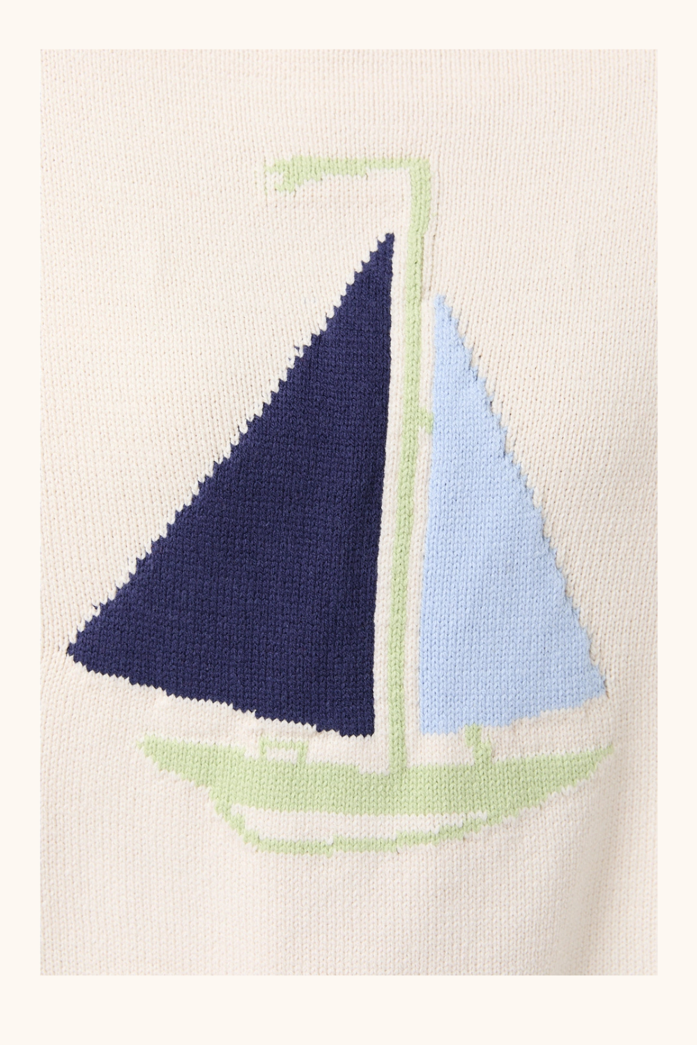 Le Lis Ivory Sailboat Knit Sweater