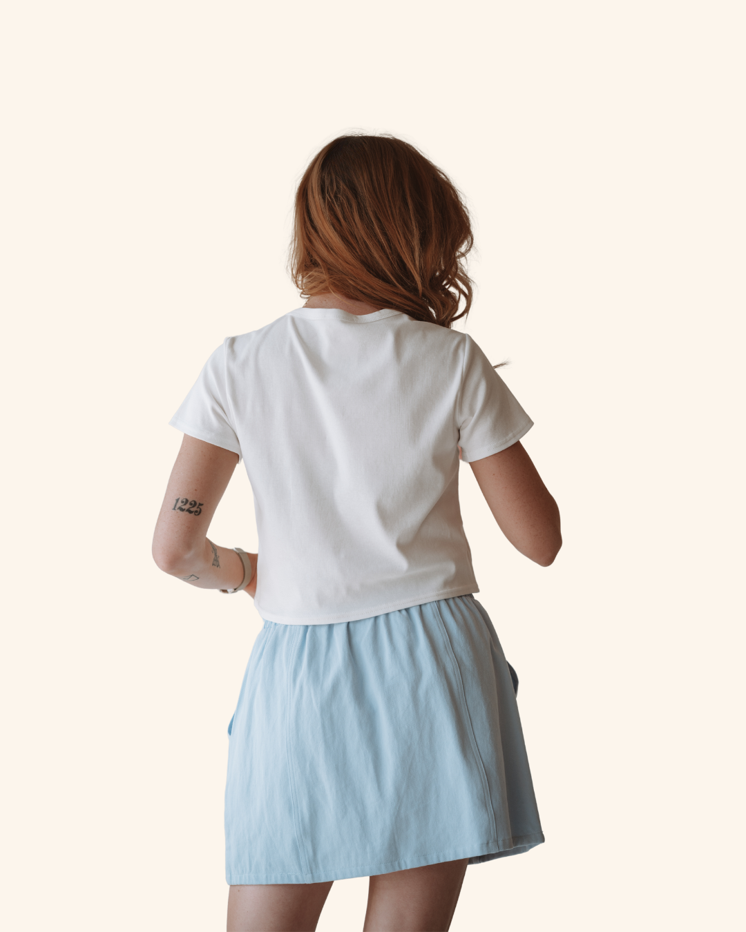 Sunday Edition Blue Draw String Flag Skirt