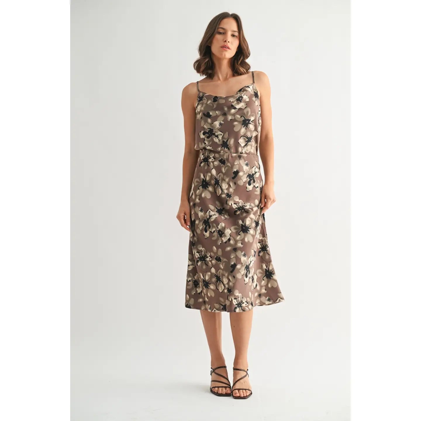 Fun2Fun Flower Print Cowl Neck Top