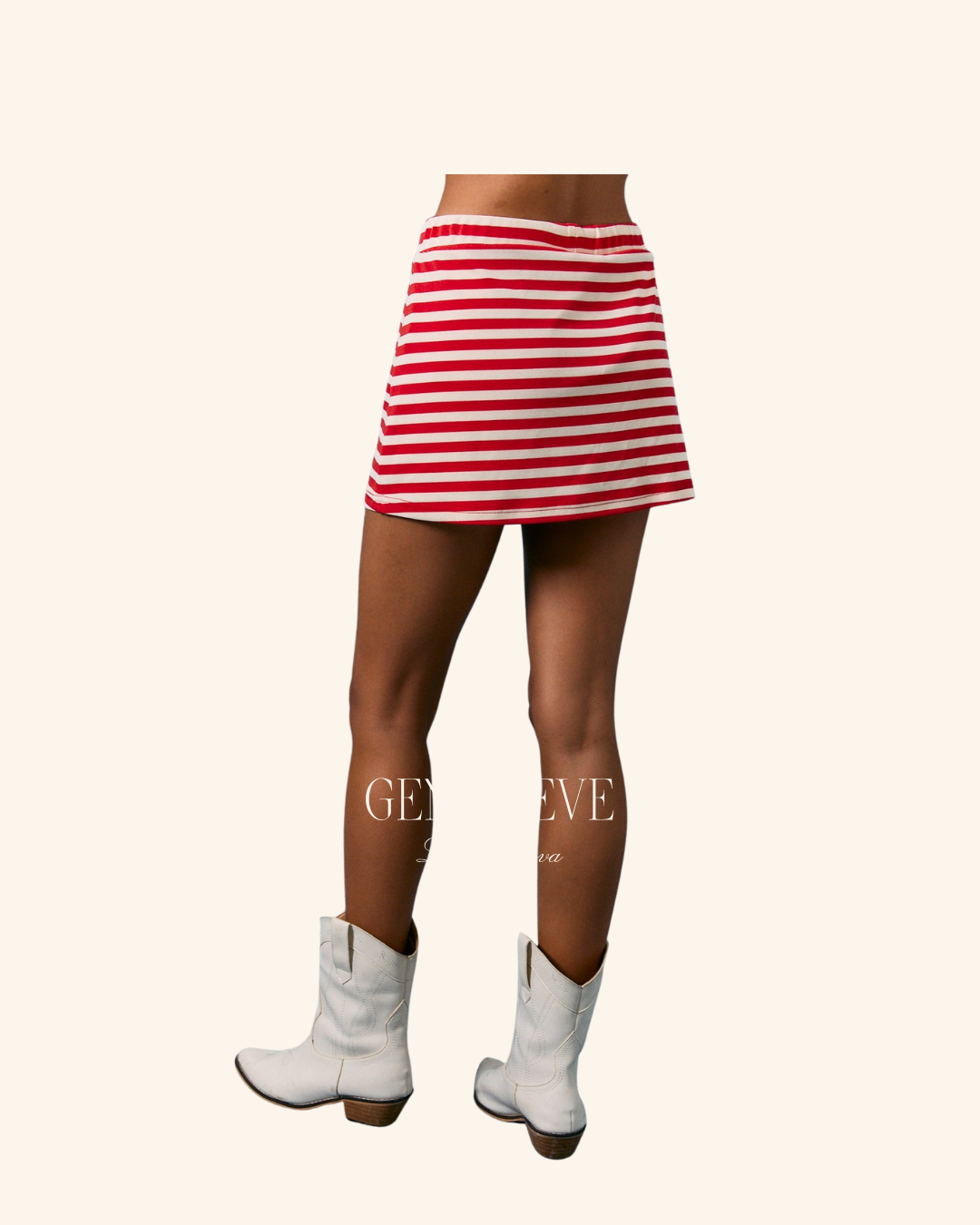 Le Lis Red Stripe Skort