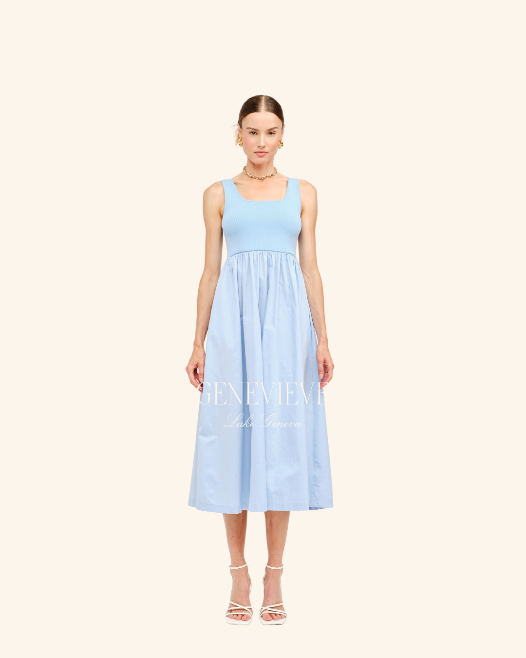 Sofie The Label Blue Combo Midi Dress