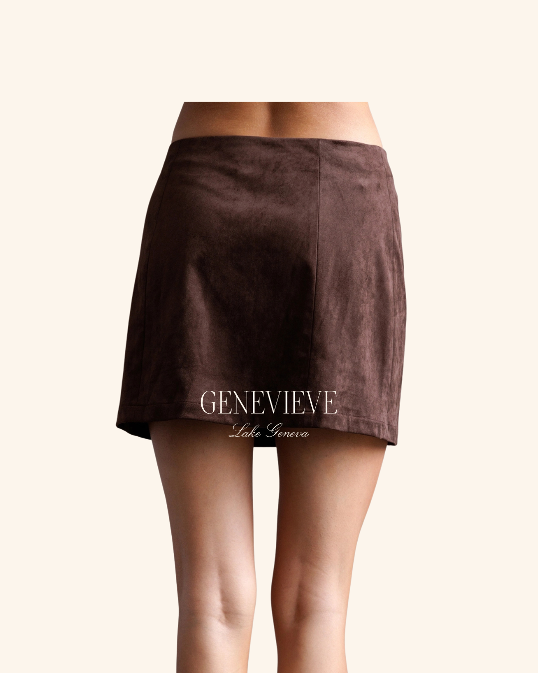 Storia Choclate Faux Suede Skirt