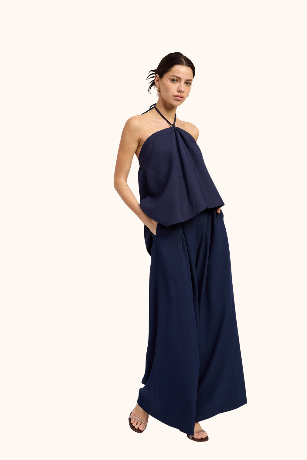 Emory Park Navy Linen Halter