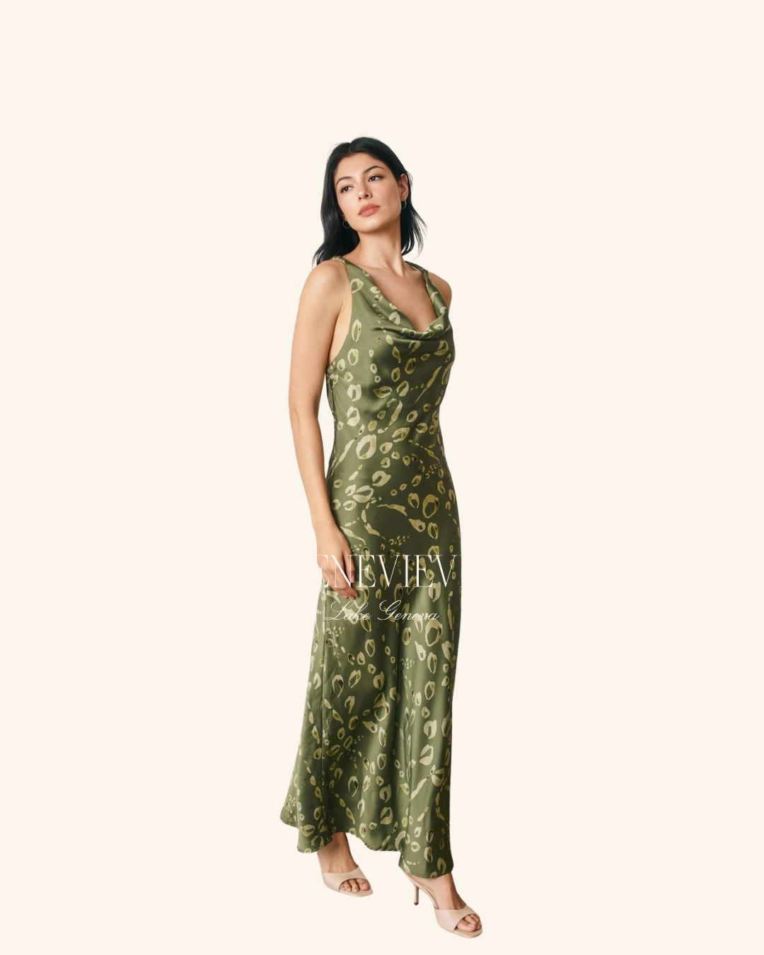Dress Forum Sage Cream Satin Dress