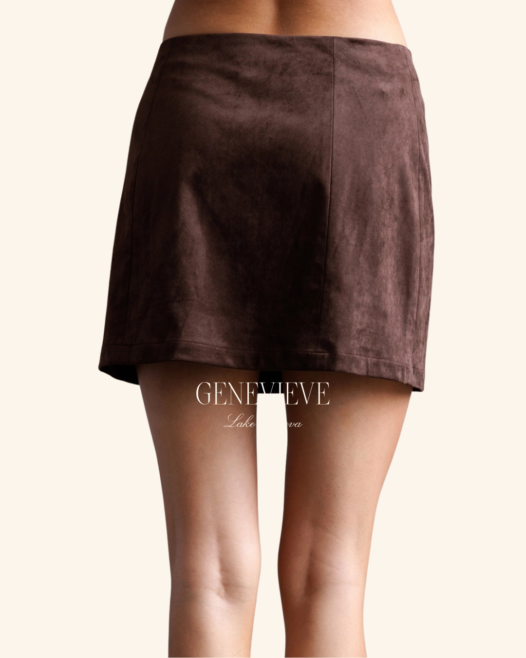 Storia Choclate Faux Suede Skirt