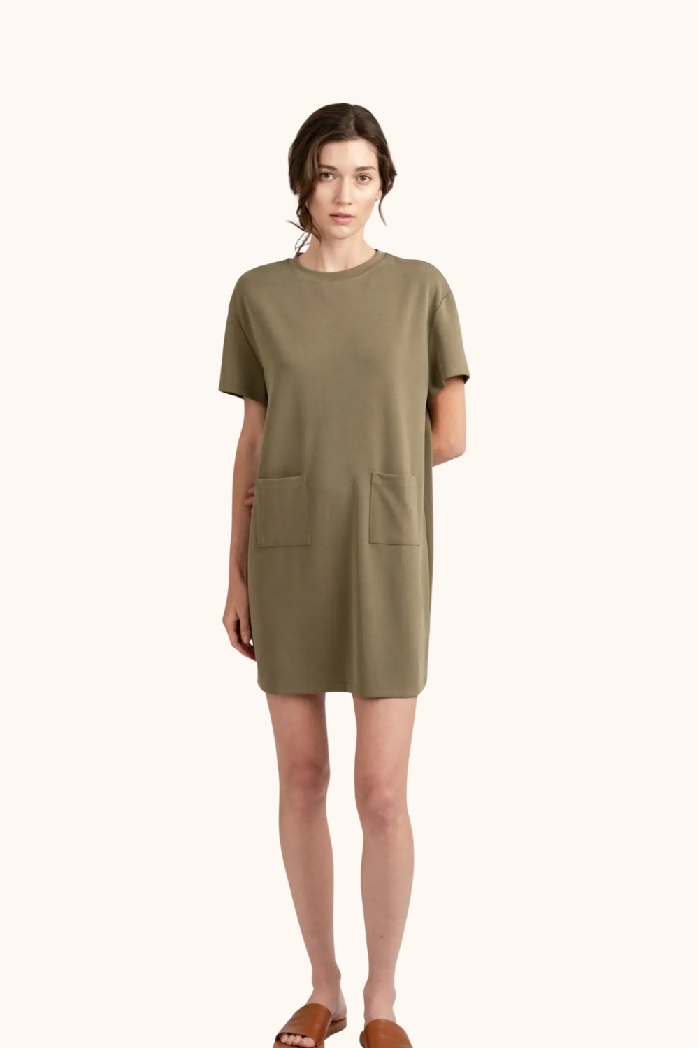 Elle Grey Casual T Shirt Mini Dress