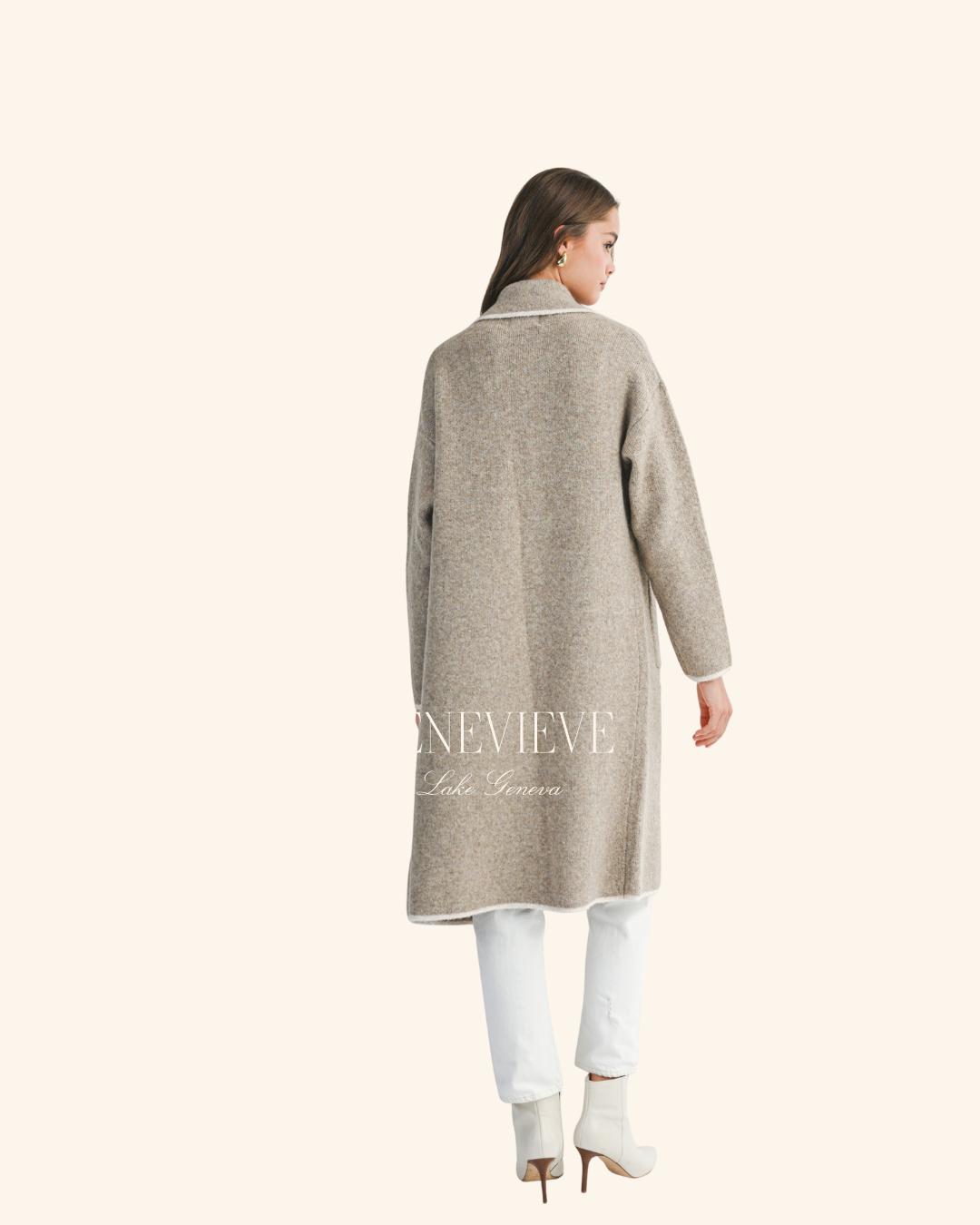 Mable Knit Lapel Collar Open Cardigan