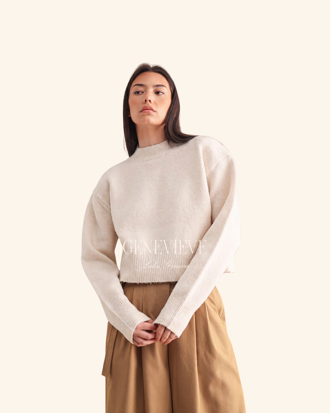 Mable Cream Crew Neck Sweater