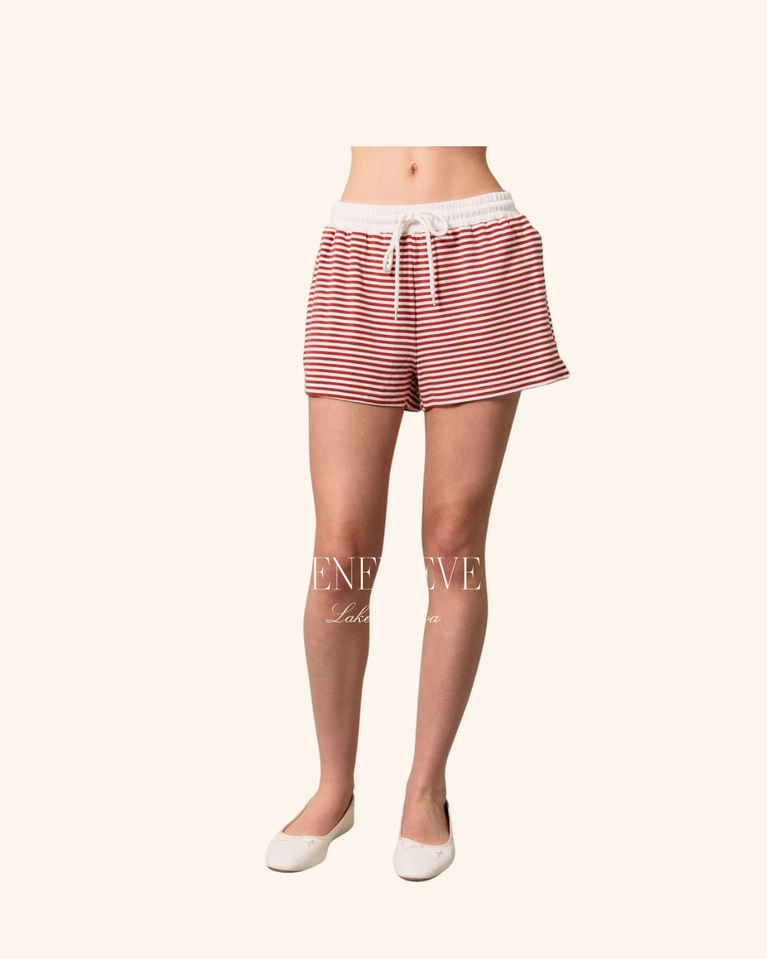 Le Lis Brick Stripe Mid Rise Short
