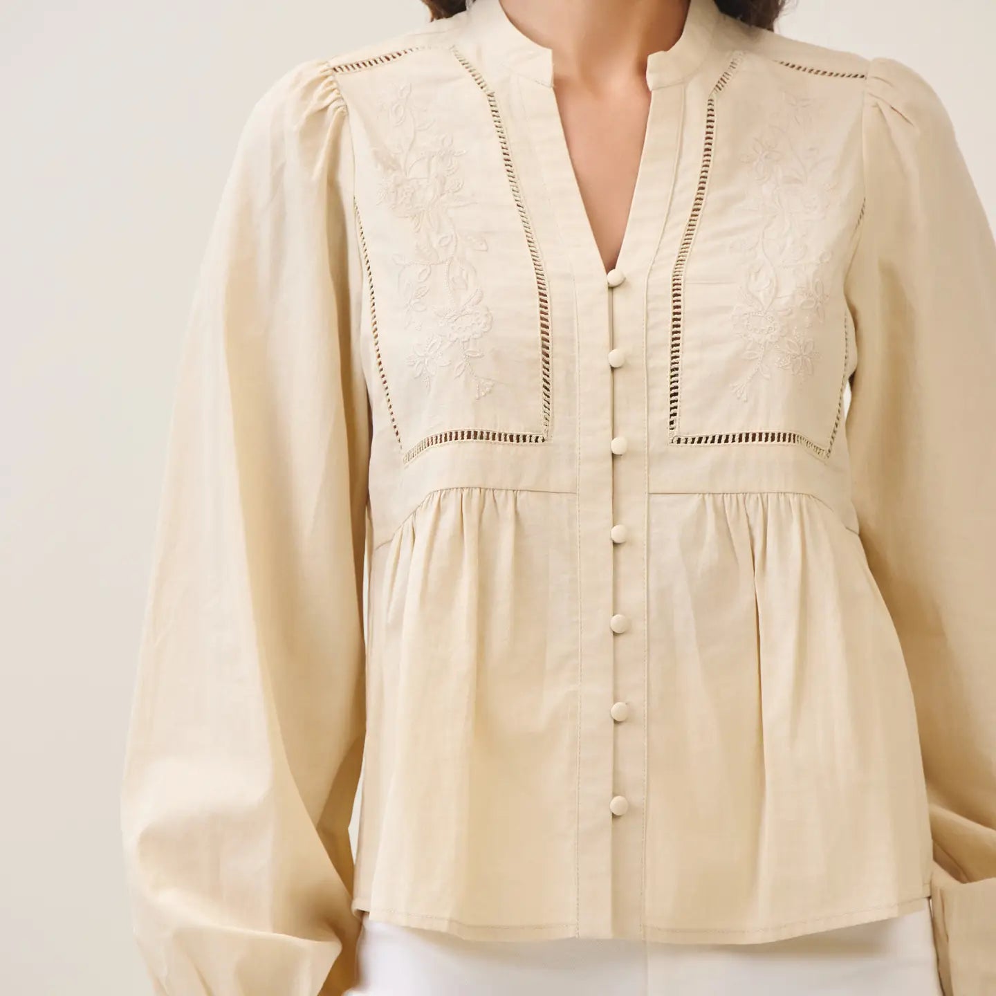 Able Embroidered Peasant Blouse
