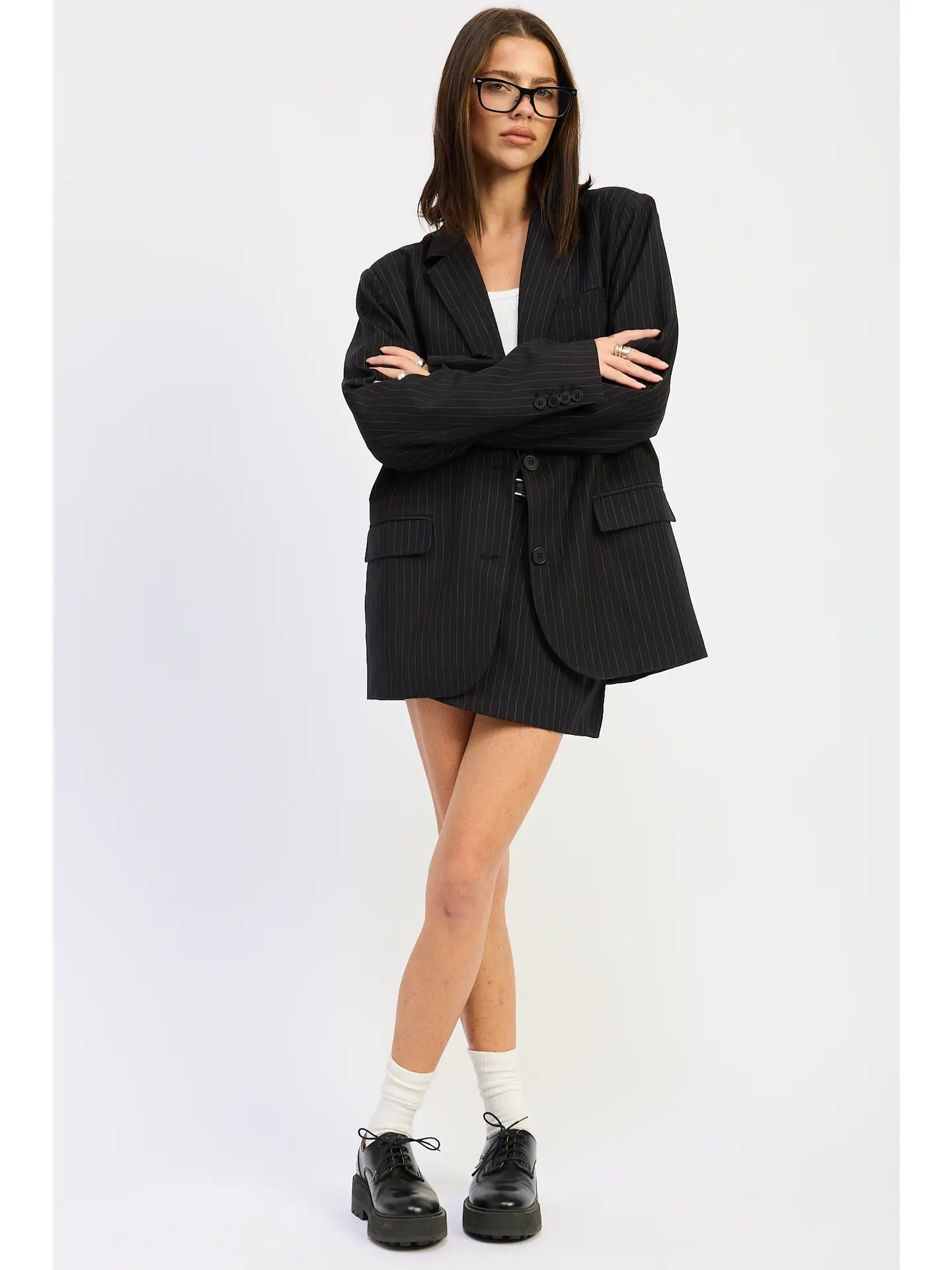 Emory Park Pin Stripe Oversized Blazer