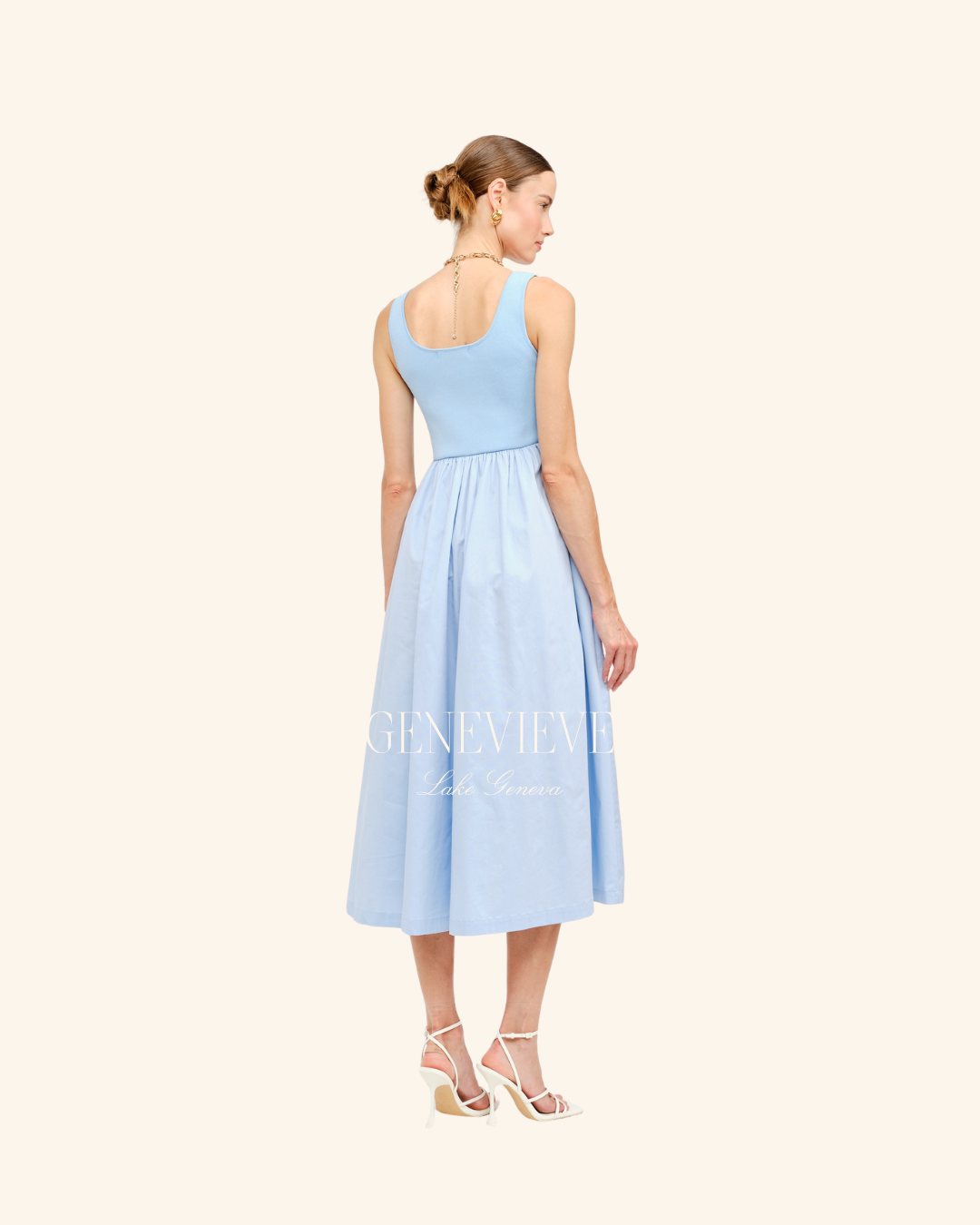 Sofie The Label Blue Combo Midi Dress