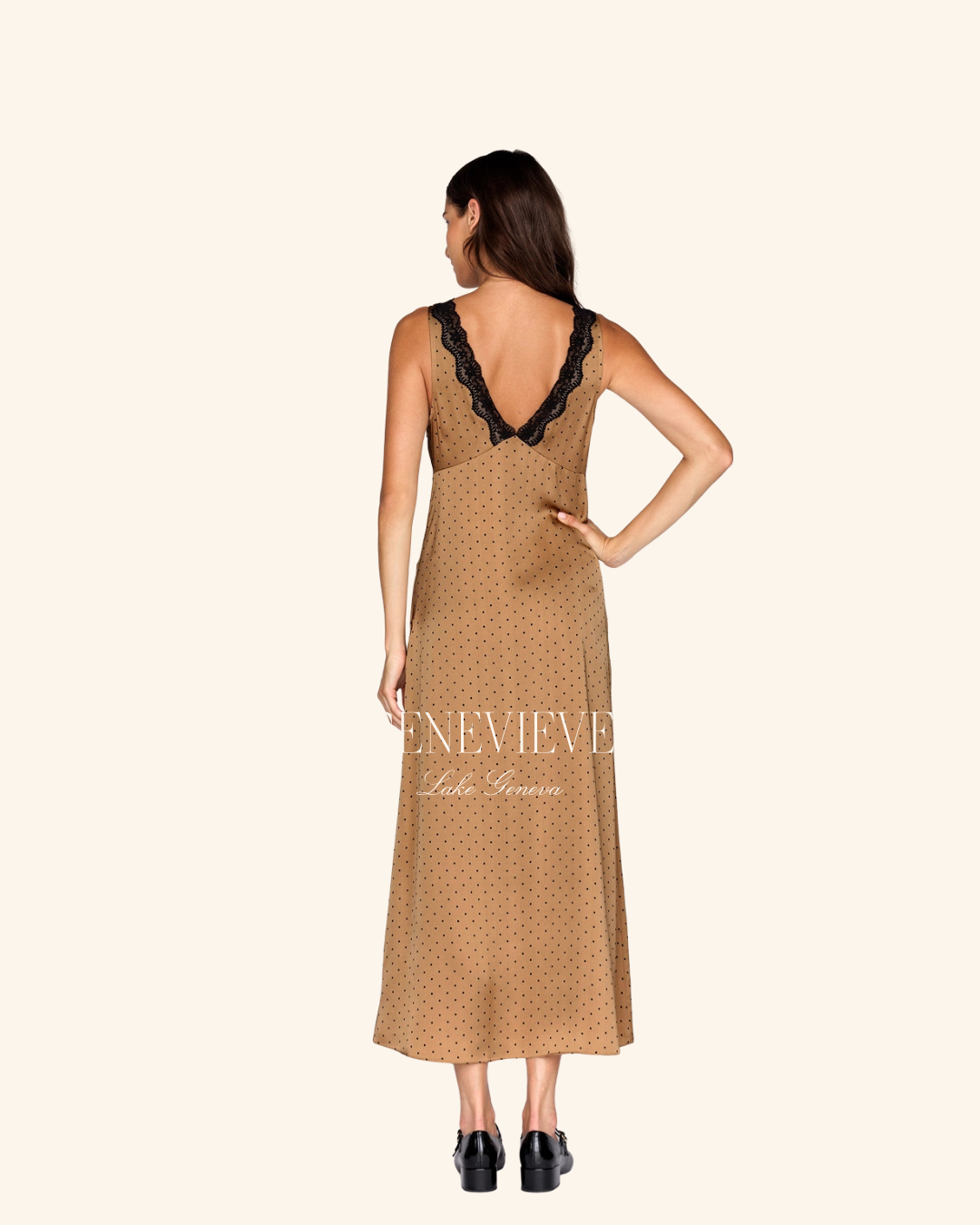 Storia Bronze Polka Dot Dress