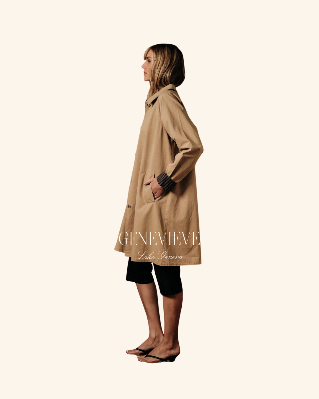 Sunday Edition Tan Trench Coat