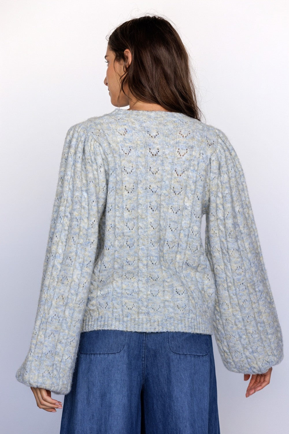 Storia Cable Knit Crew Neck Sweater