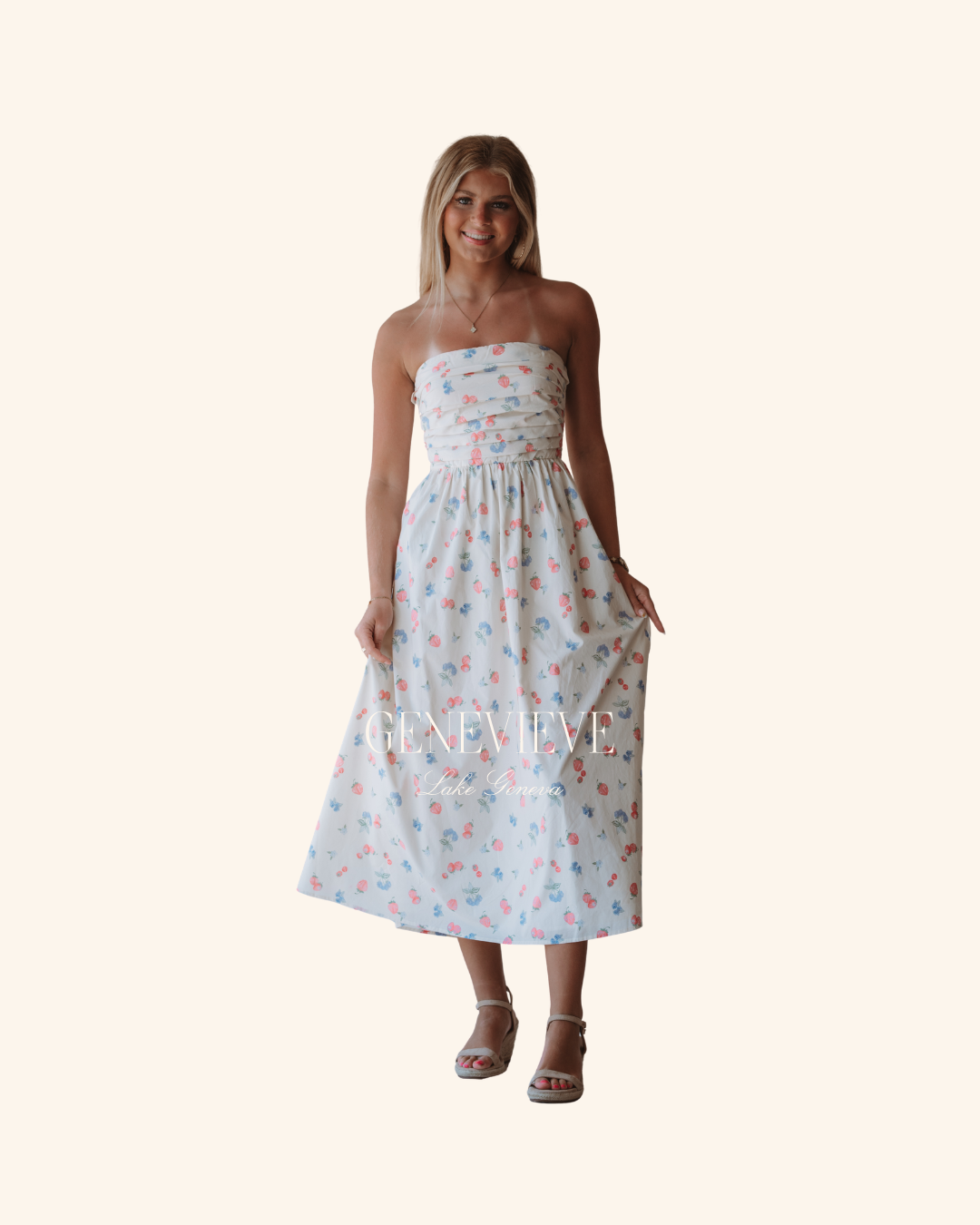 Needii Berry Print Maxi Dress