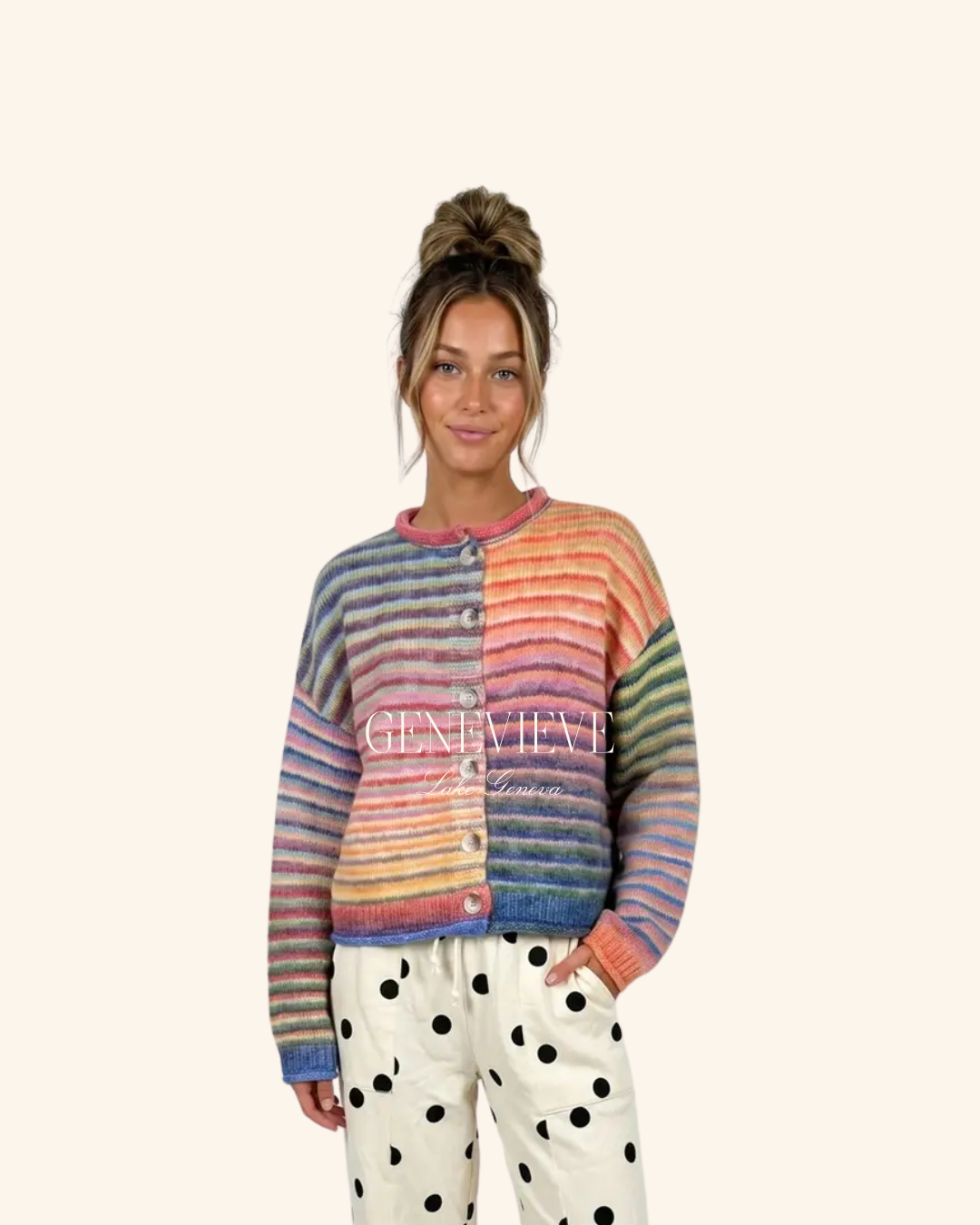 Twentifourth Rainbow Button Cardigan