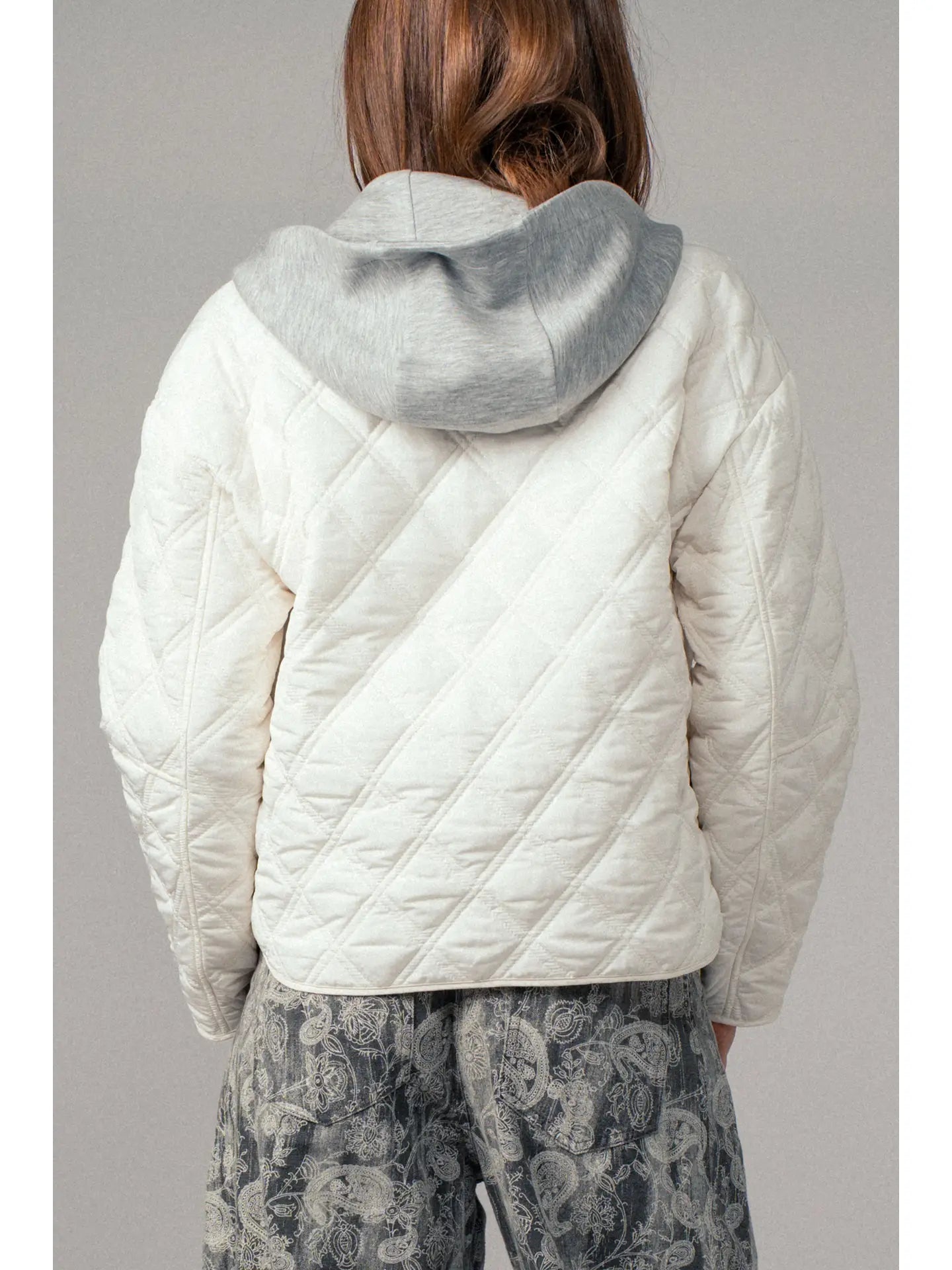 Urban Daizy Diamond Quilted Hooded Jacket (Various Colors)