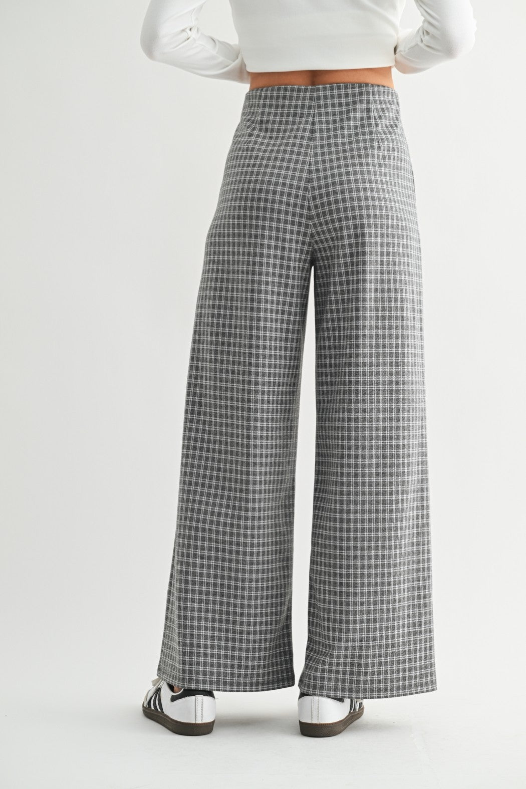 Fun2Fun Plaid Wide Leg Pants