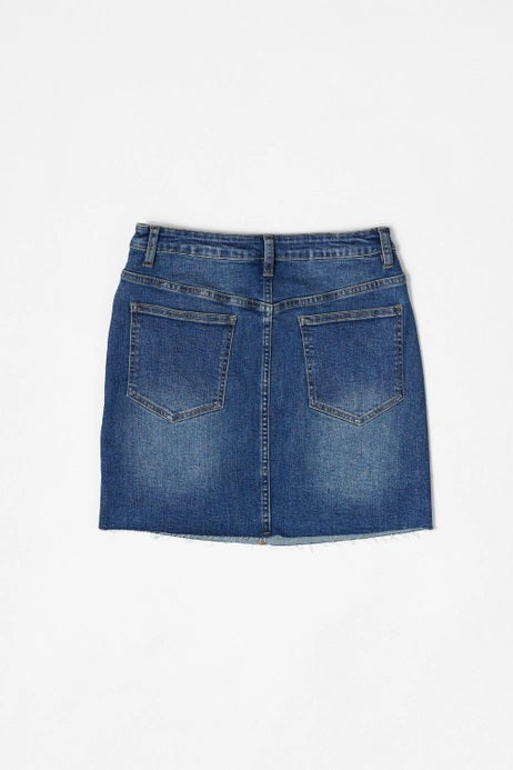 All Row Denim Mini Skirt