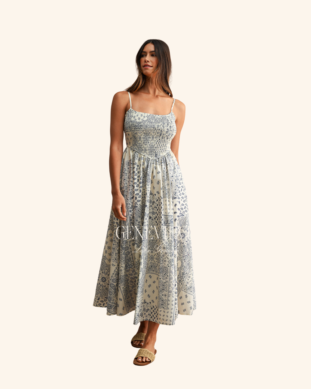 Mable Paisley Print Smock Midi
