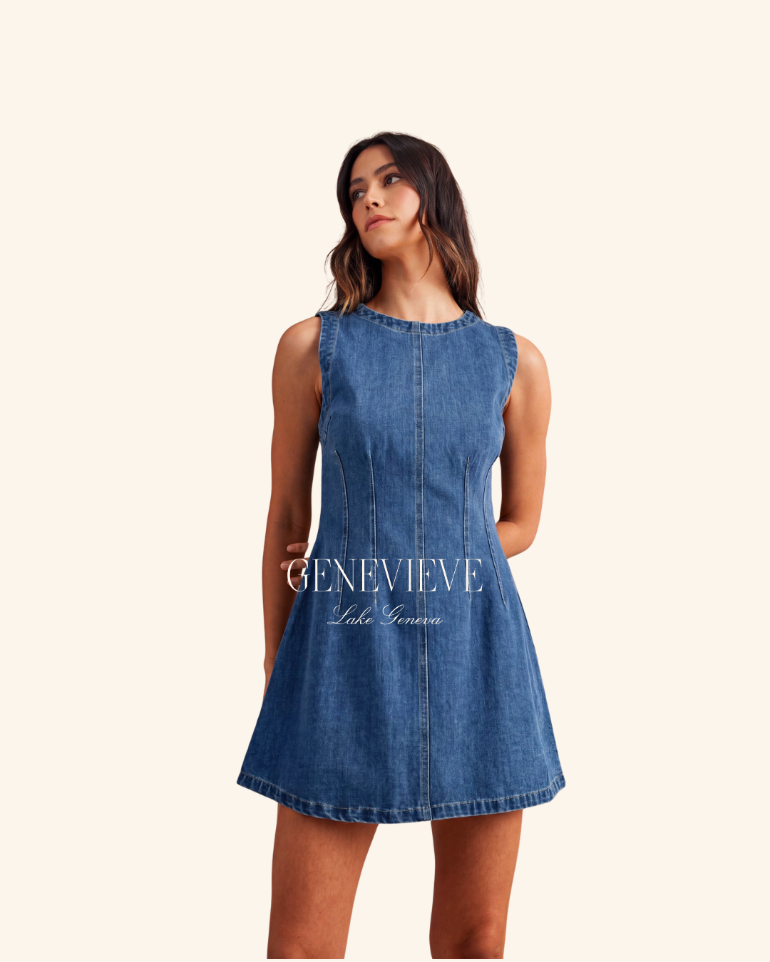 Mable Dark Denim Sleeveless Mini