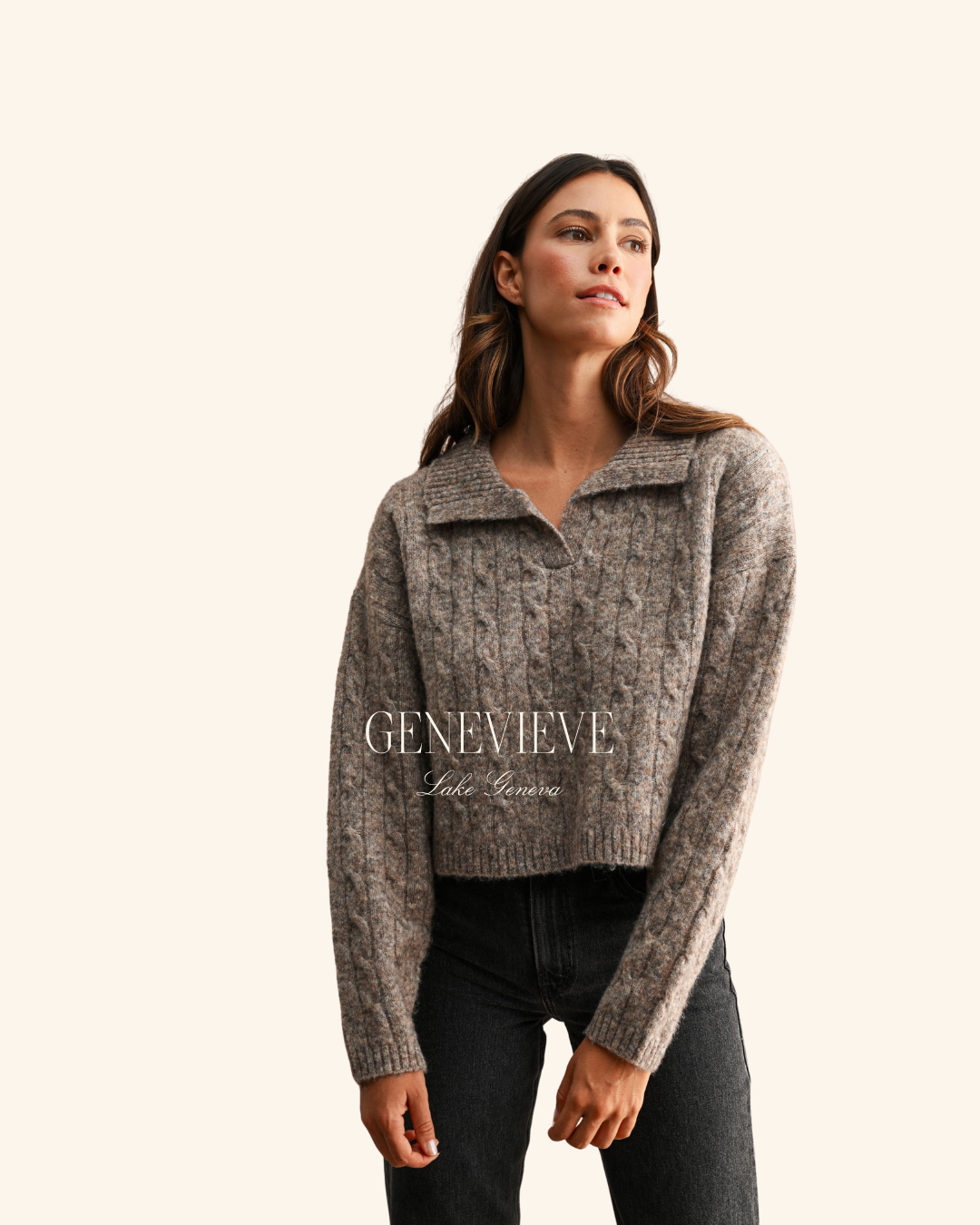Mable Collar Mocha Sweater