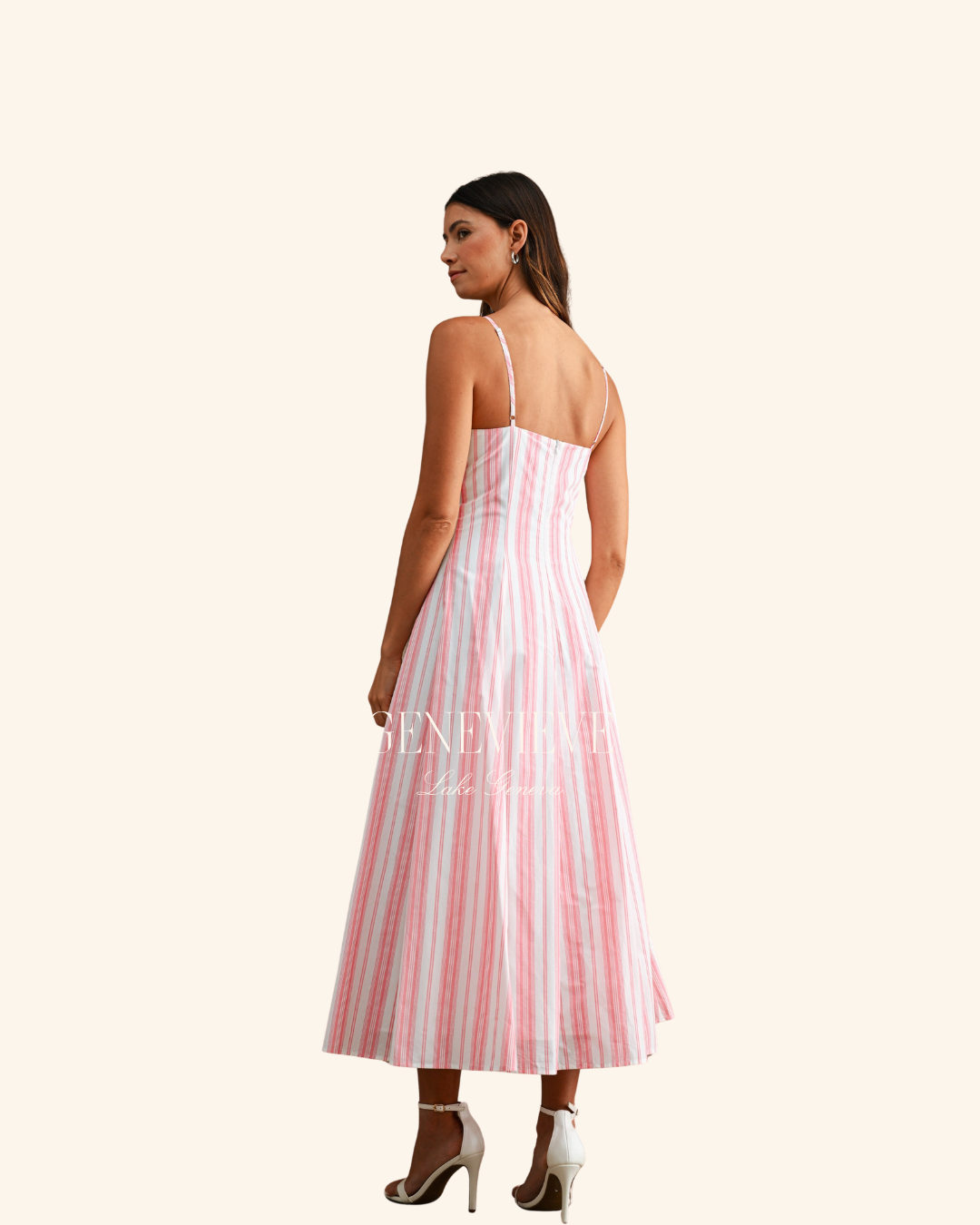 Mable Pink Stripe Midi Stripe