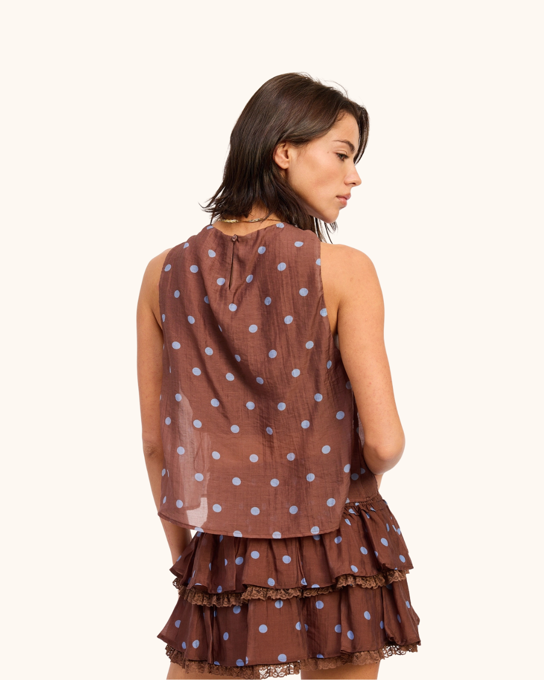 Emory Park Brown Polka Dot Halter