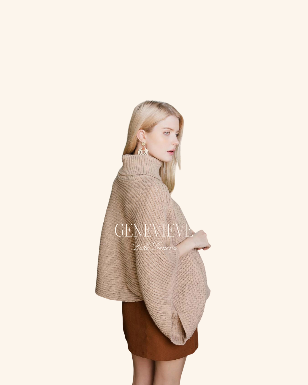 Leto Turtle Neck Poncho